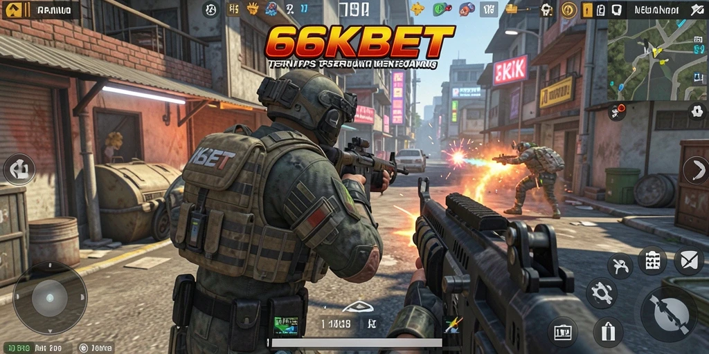 Tampilan action seru di gameplay 66KBET.