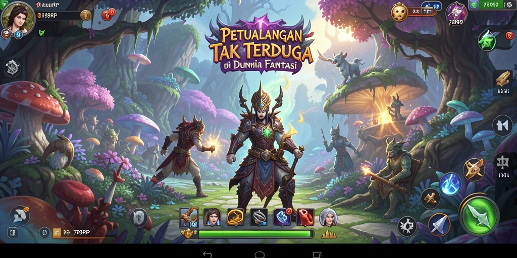 Tampilan gameplay petualangan penuh warna dan menantang.