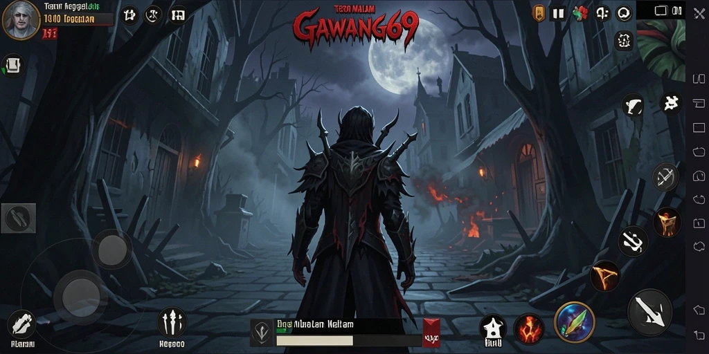 Tampilan menyeramkan dalam gameplay GAWANG69 yang mencekam.