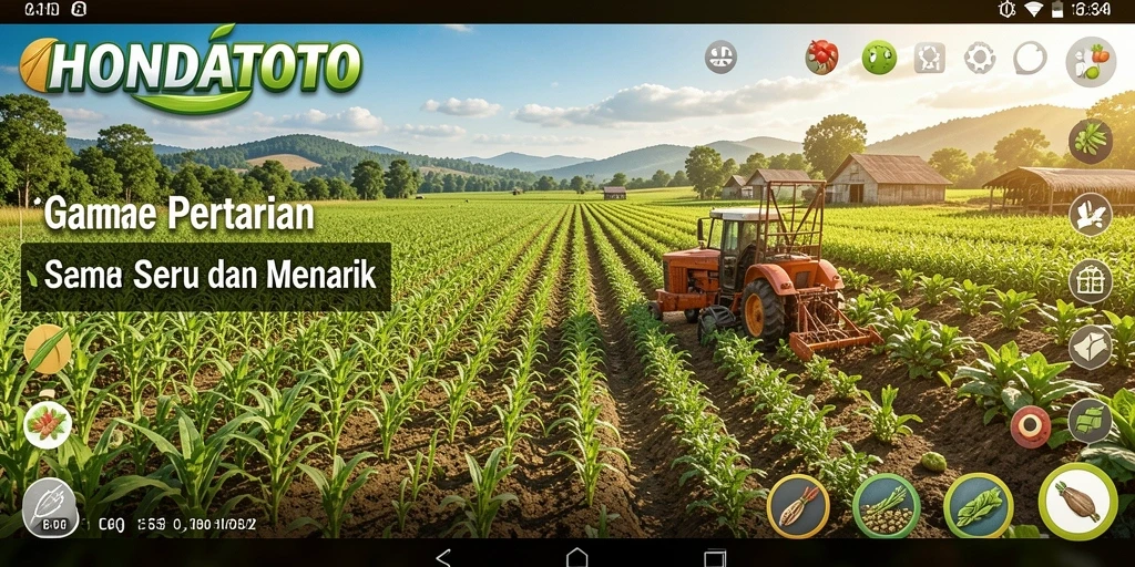 Tampilan gameplay HONDATOTO yang menarik saat berkebun.