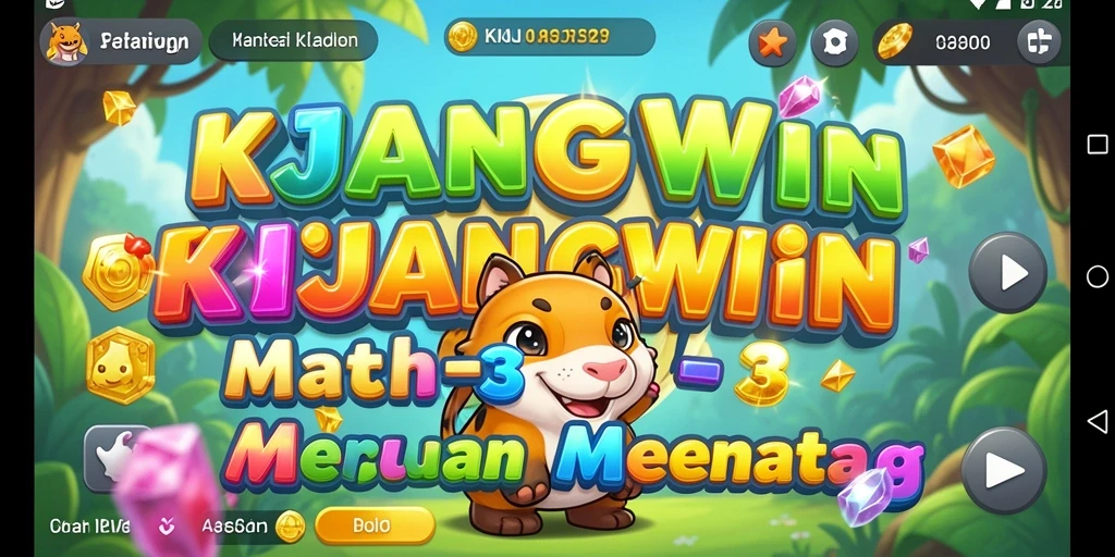 Screenshot KIJANGWIN menampilkan gameplay Match-3 yang seru.