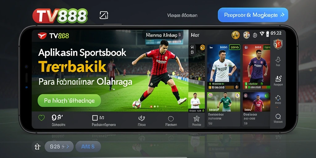 Screenshot utama TV888 menunjukkan antarmuka taruhan olahraga yang menarik.